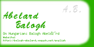 abelard balogh business card